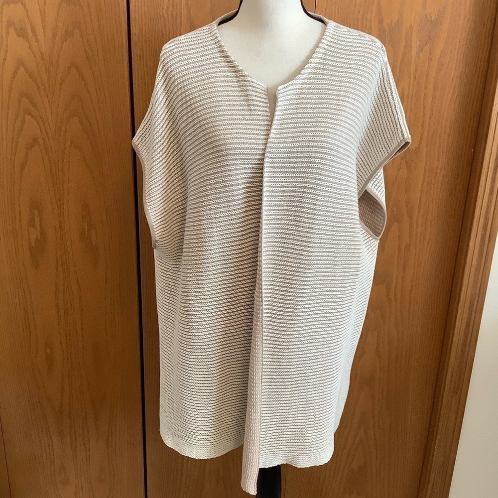 Lafayette 148 Open Front Sweater Vest Sz-1X/2X